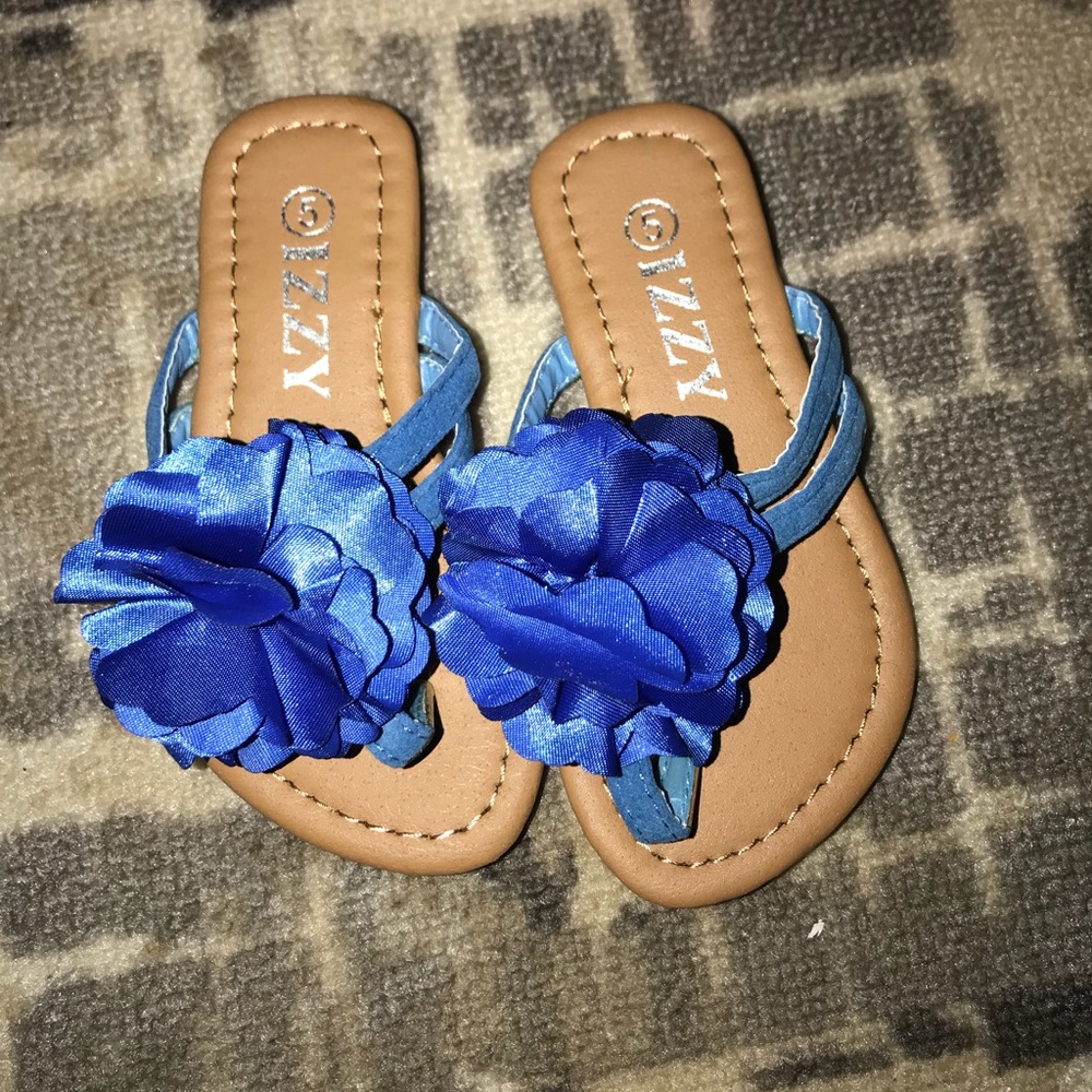 Blue Izzy Flip Flops